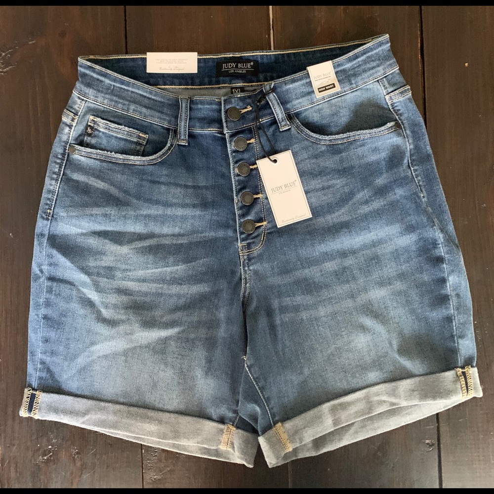 Judy Blue Shorts- High waisted Button Up